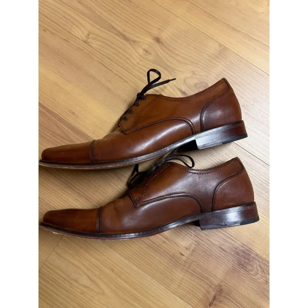 Florsheim Men’s Cap Toe Imperial Oxford Dress Shoes Cognac, Sz 9M